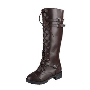 Bottes Steampunk Cuir Marron